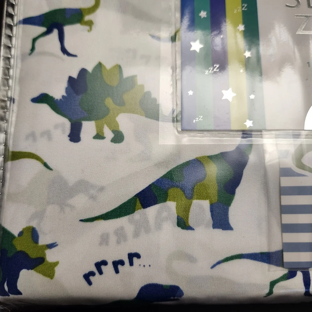 Dinosaurs Kids Child Twin Bed Size Sheet Set Camo Dinos T-Rex Triceratops